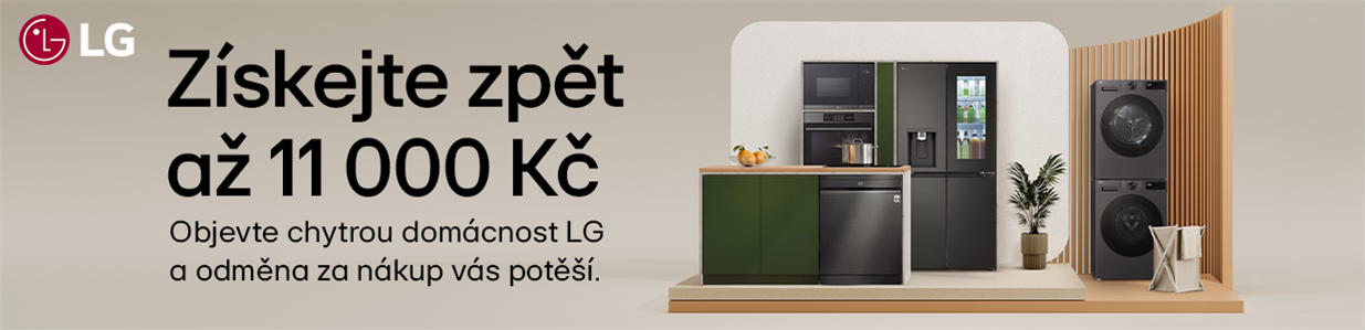 Cashback na spotřebiče LG - pračky, lednice